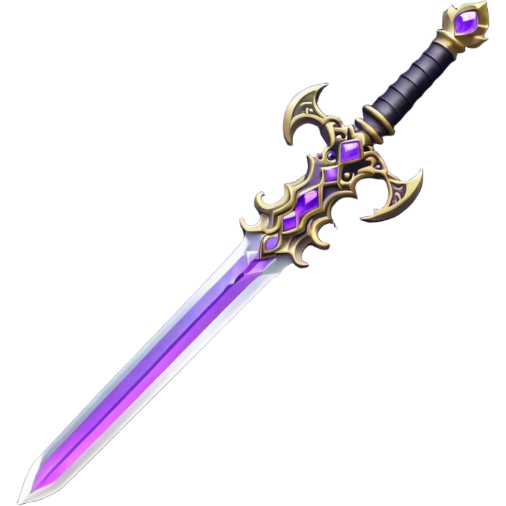 Shadow Fang — black steel + violet aura,Royal Sword. emoji