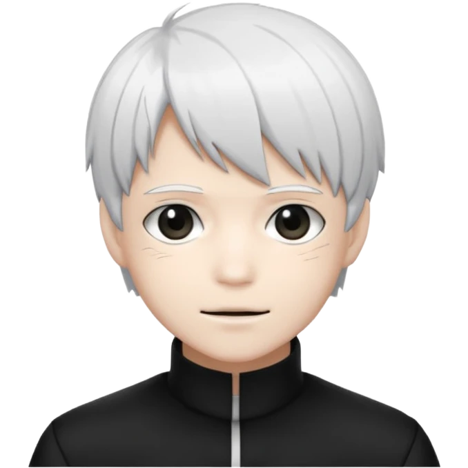 ken kaneki black and white hair emoji
