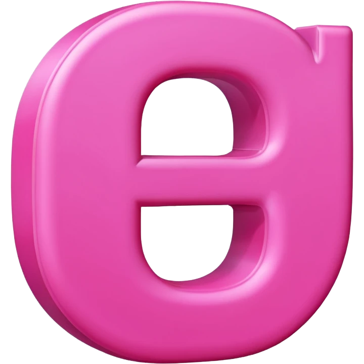 mix color pinks 3d letter p emoji
