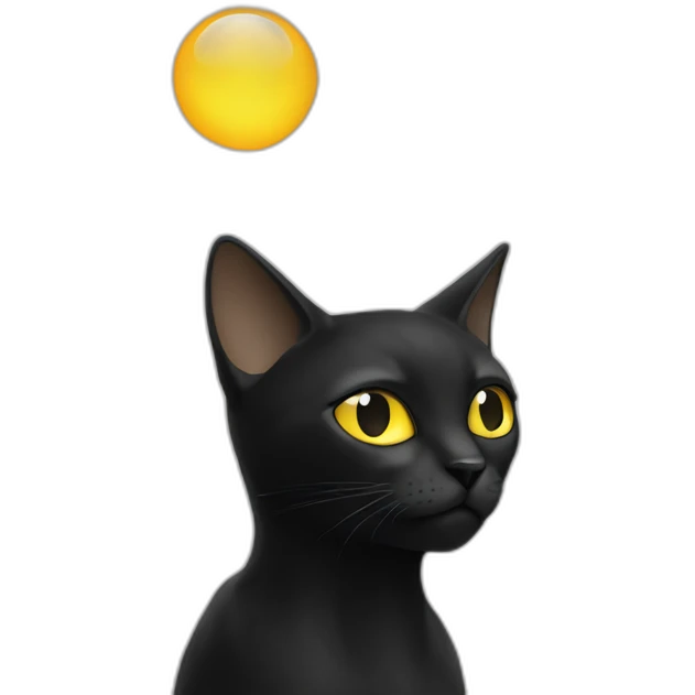 Chat noir sur chat blanc emoji