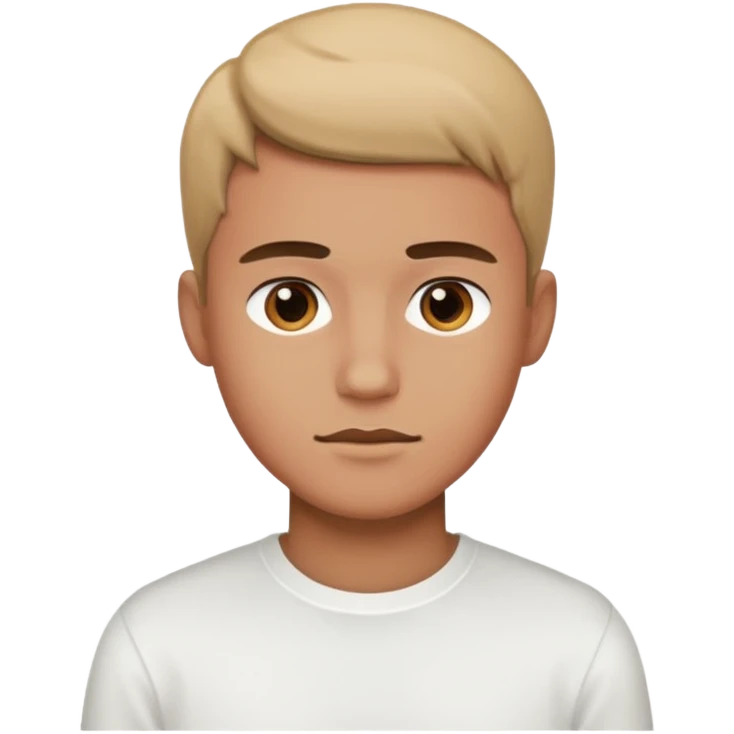 young man in white shirt emoji