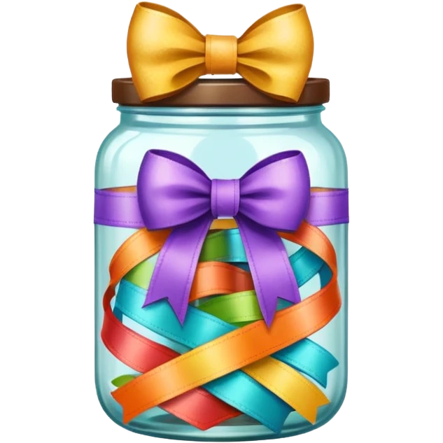 Retro Ribbon Jar emoji
