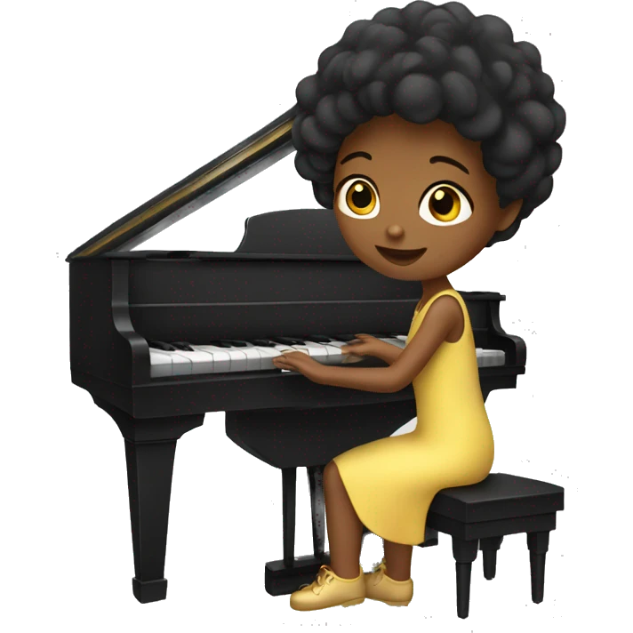 A girl playing piano  emoji