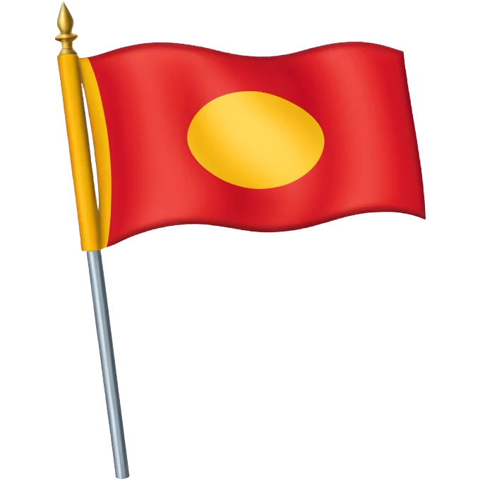 Guadeloupe flag with pole, bold and simple emoji