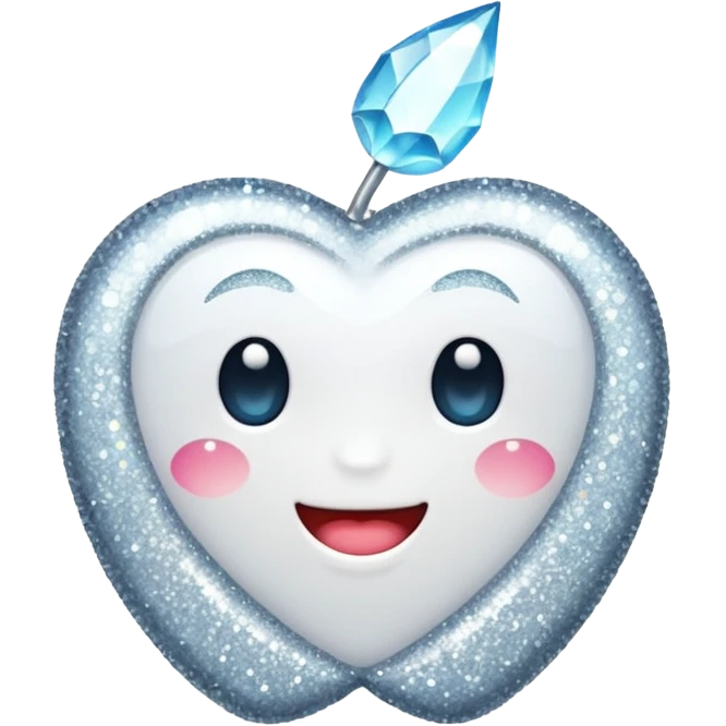 glitter white health emoji