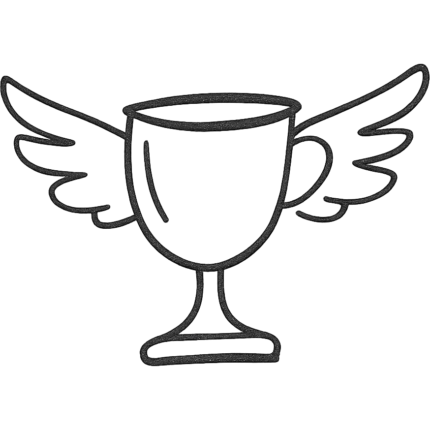 a cup with wings emoji