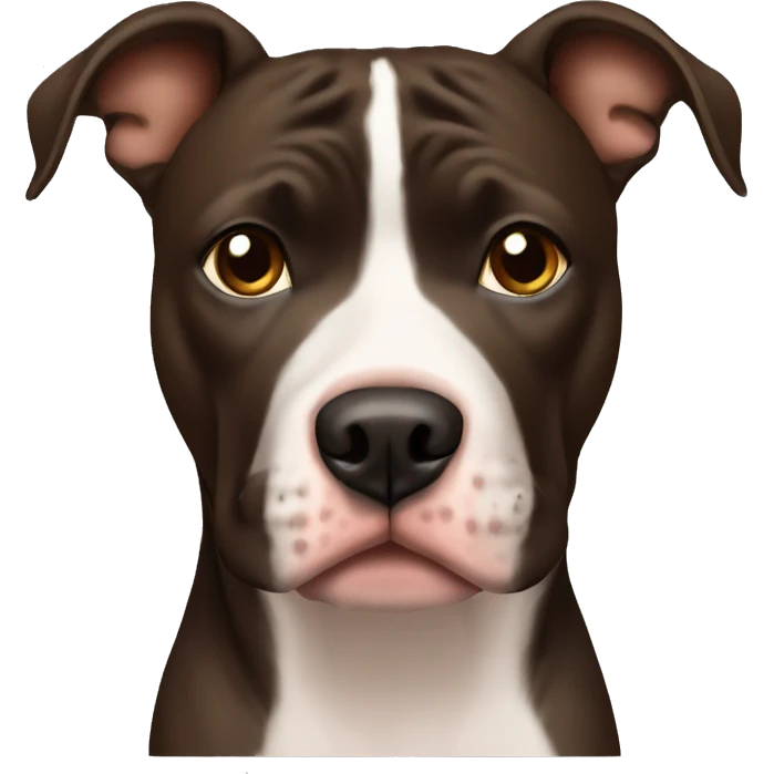 Black and brown pitbull with brown eyebrows  emoji