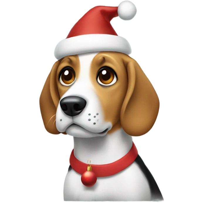 Christmas beagle  emoji