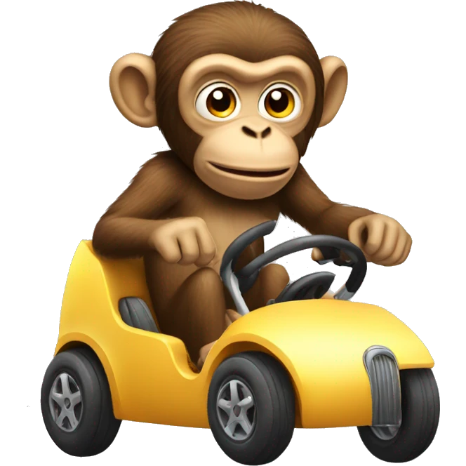 monkey driving car  emoji
