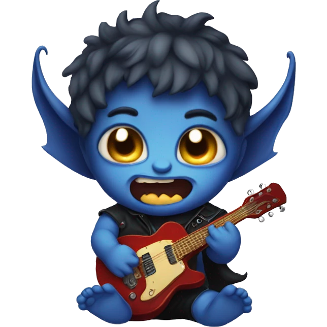 baby demon lstening music emoji