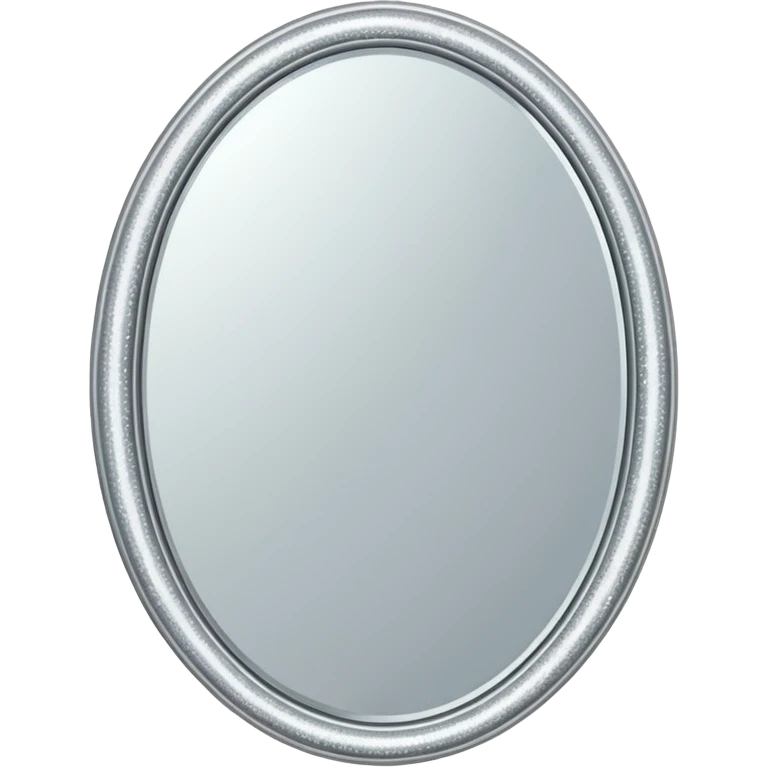 Sparkly bright silver mirror. No faces  emoji