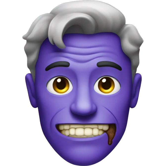 two-face, havey dent, half purple face emoji