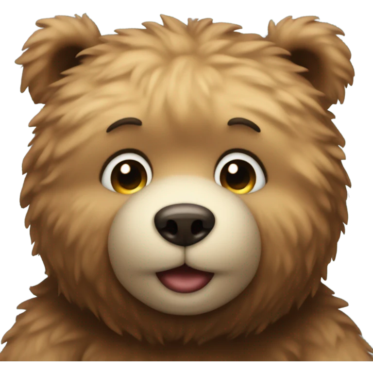 Big fluffy, cute teddy bear emoji