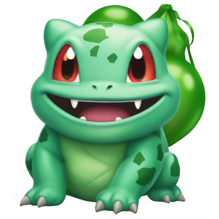 Evil Bulbasaur, balloon letters HH emoji