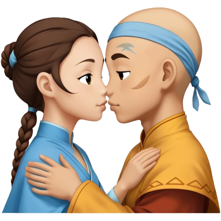 Aang and katara kiss emoji