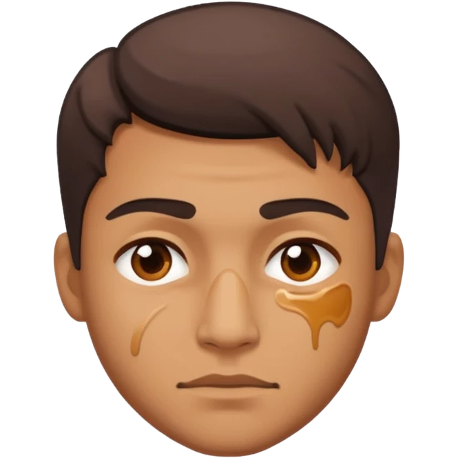 bruise on the man face emoji