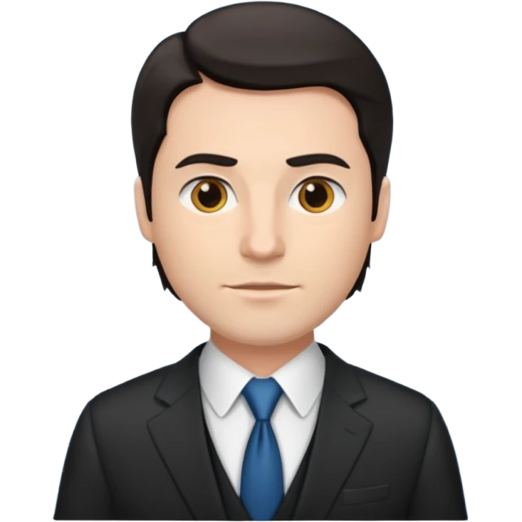 Create a white man with dark air lawer emoji