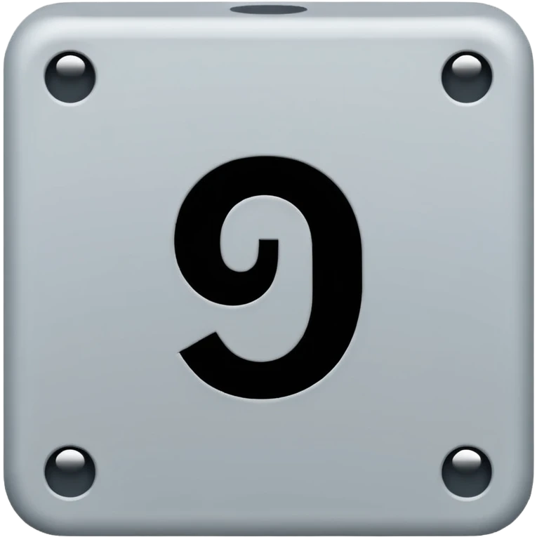 Grey square shaped character with a means it's numberblocks nine emoji