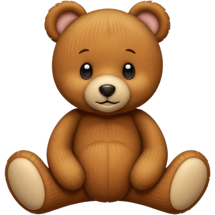 Corduroy texture teddy bear with ridges  emoji