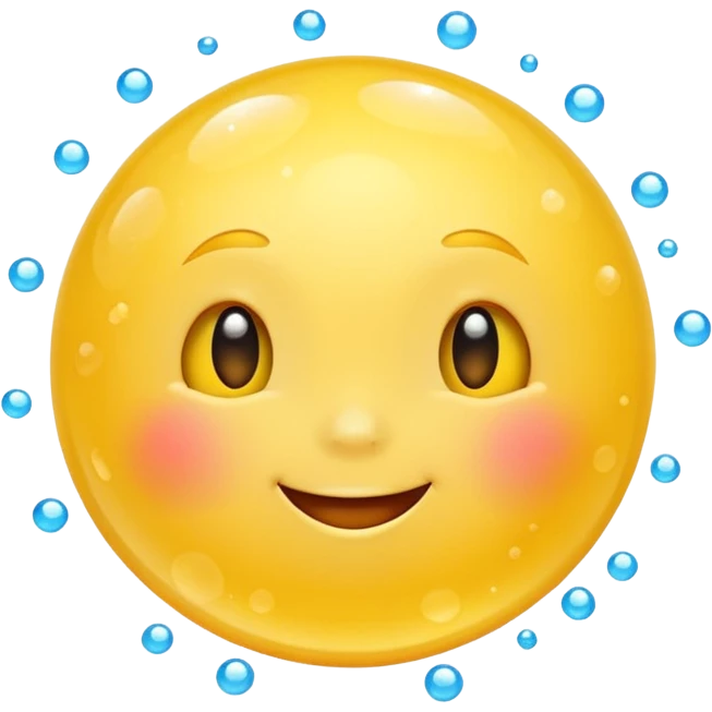 Bubbly sunshine emoji
