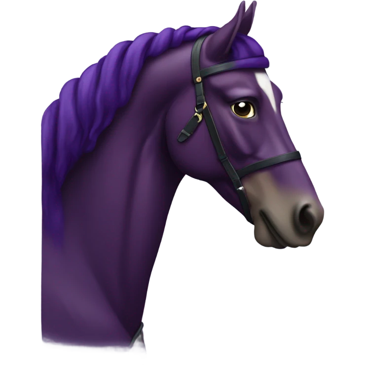 Grape purple horse dark emoji
