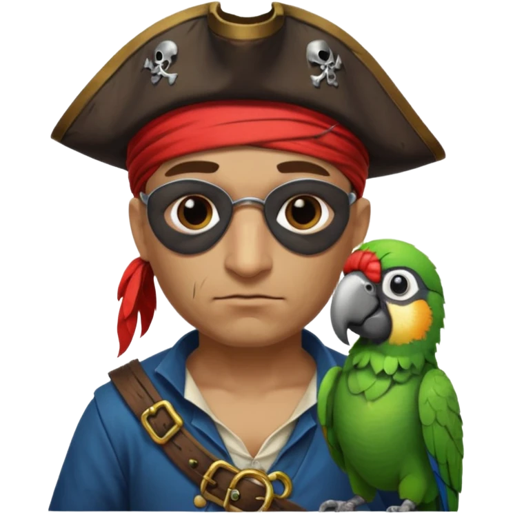 pirate and parrot emoji
