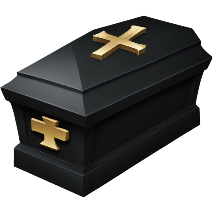 Black coffin with a cross on it emoji