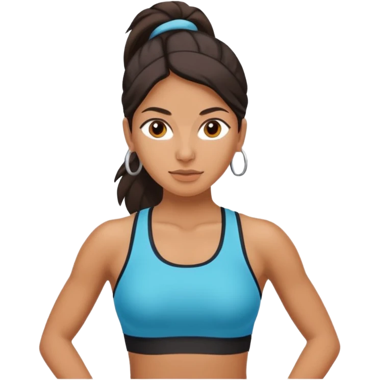 Mujer en gimnasio, peruana emoji