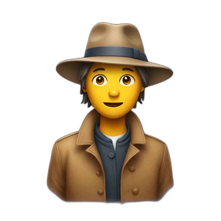 Chat avec un chapeau et un manteau  emoji
