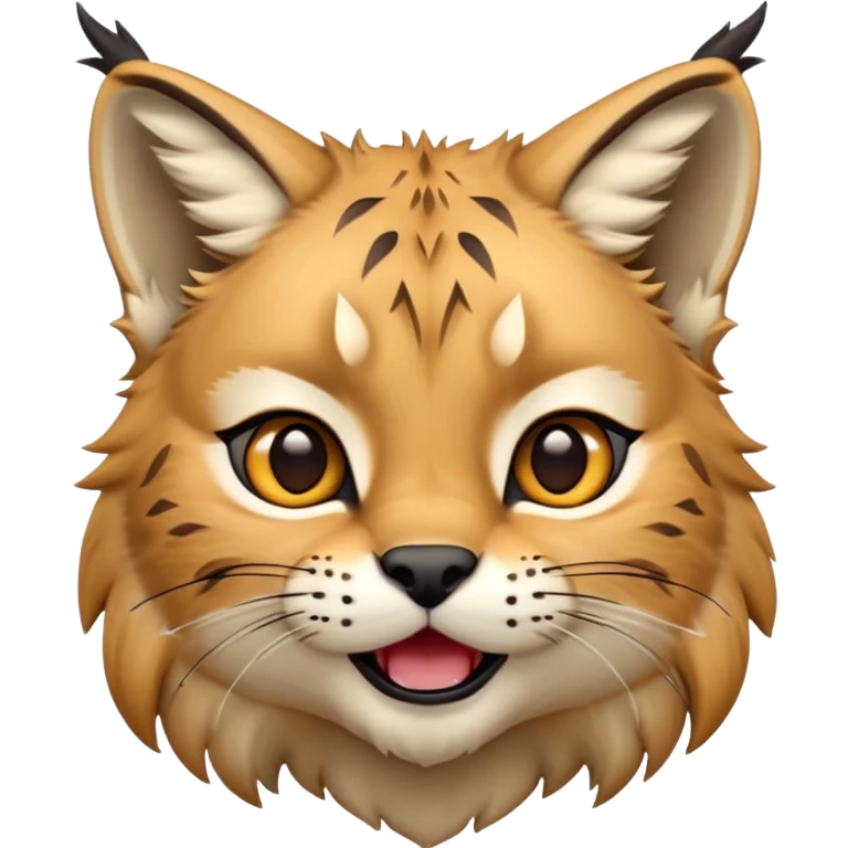 Cinematic-realistic cute-Lynx-Portrait-Emoji – Head tilted dramatically with an exaggeratedly amused expression, featuring a thick, tufted golden-brown coat with striking black ear tufts, wide, expressive amber eyes filled with playful disbelief. zoomed out to show shoulders emoji