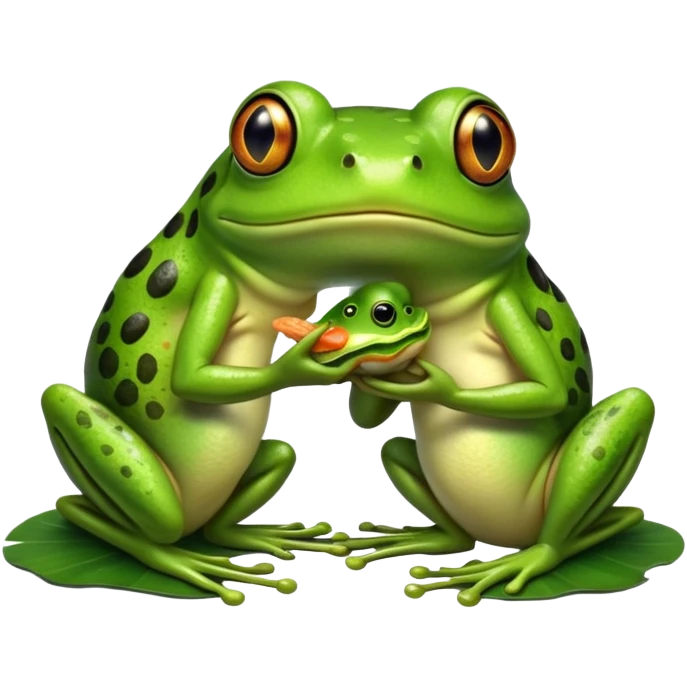 frog eating frog  emoji