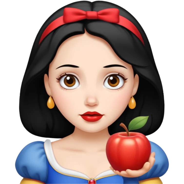 Snow white with obergine  emoji