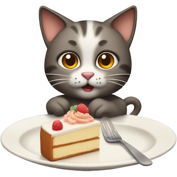 Cat eating cake  emoji