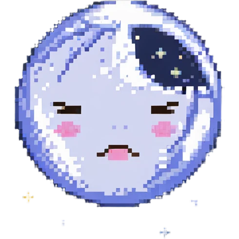 full moon with sleepy face, closed eyes and small z's floating emoji