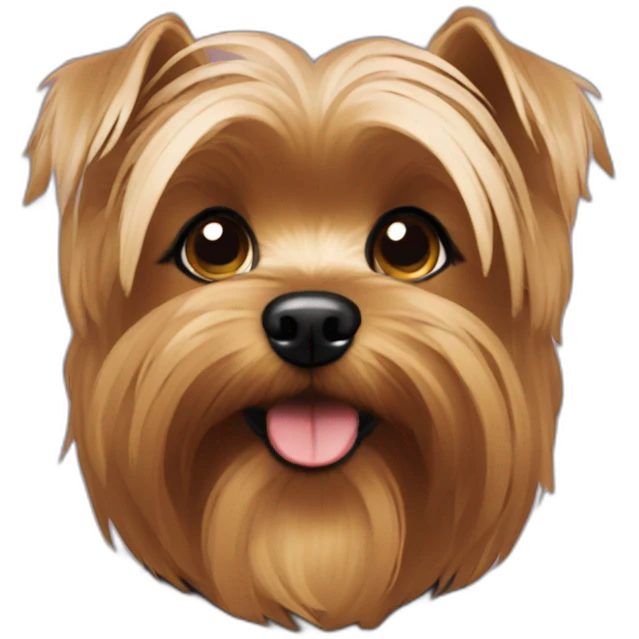 Bearded latino Yorkie dog emoji