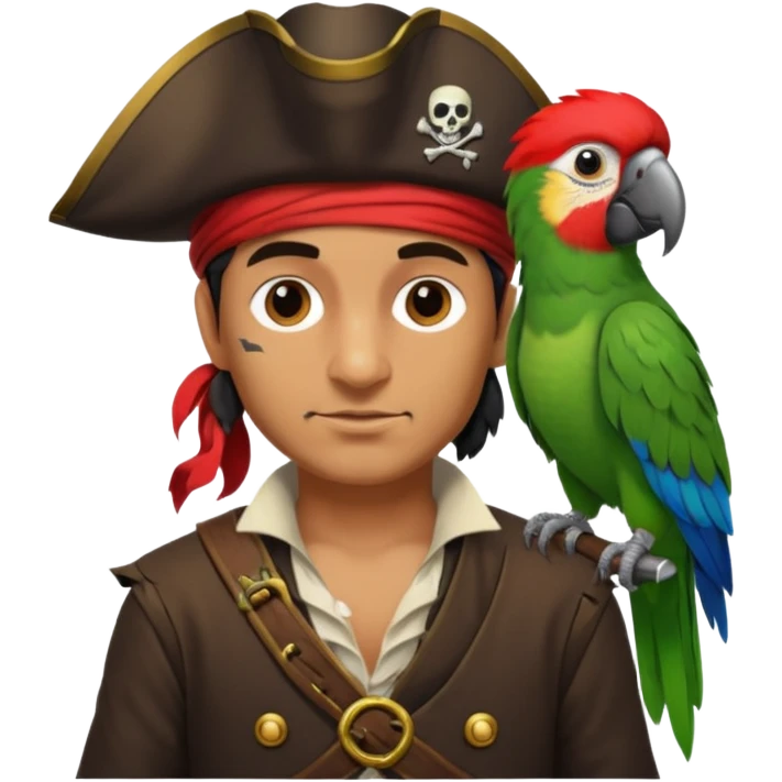 pirate and parrot emoji