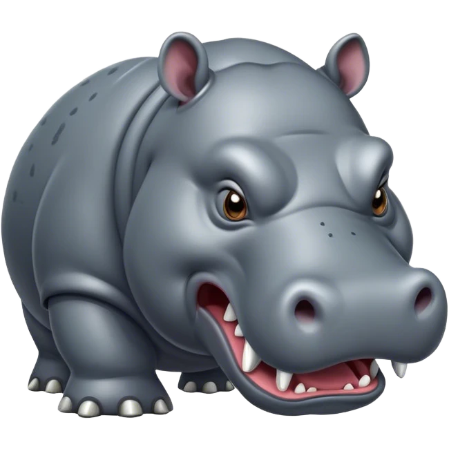 Angry hippopotamus emoji