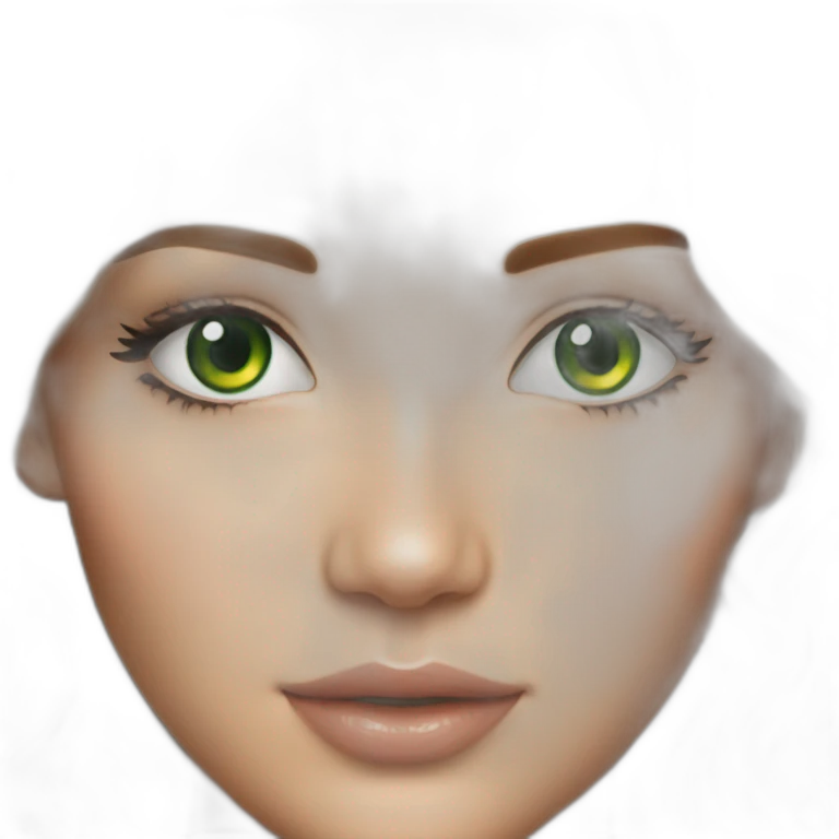 brunette Jennifer Lawrence Green eyes emoji