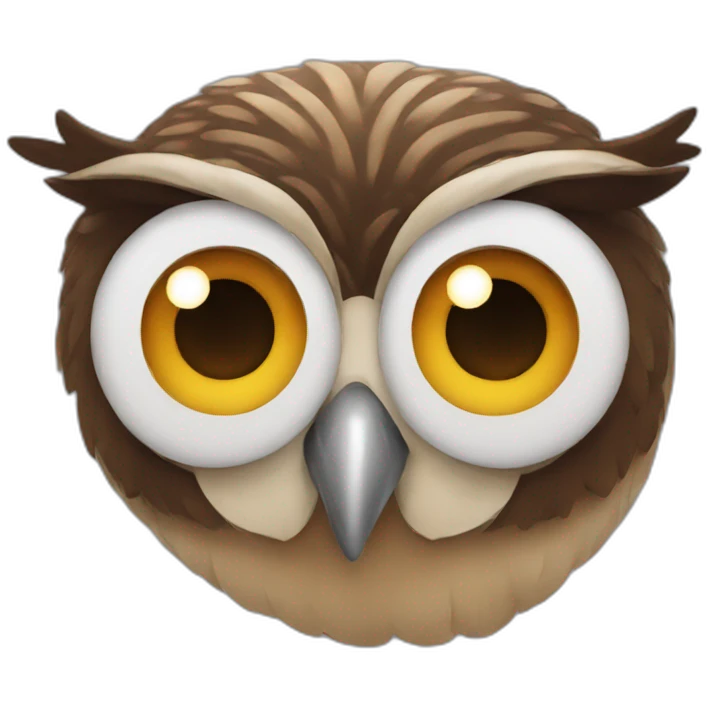 a goofy owl emoji