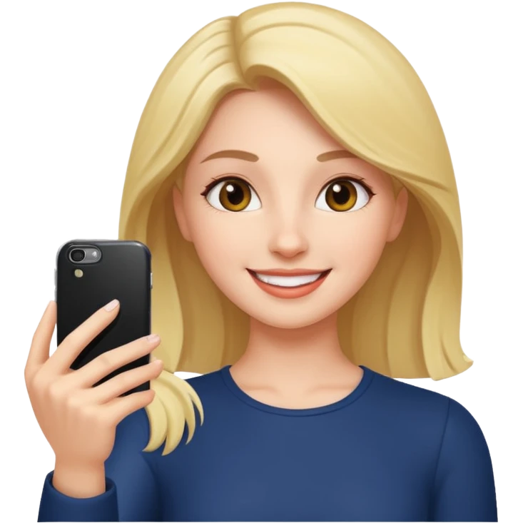 female taking selfies emoji