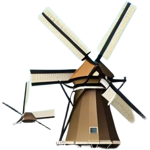 Cinematic Realistic Kinderdijk Windmills Landmark Emoji, showcasing traditional Dutch windmills aligned along a tranquil canal, with lush green fields, soft ripples in the water. emoji