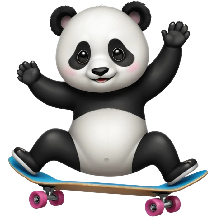 A panda on skateboard emoji