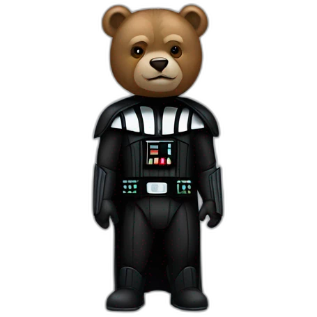 A bear in darth vader suit emoji