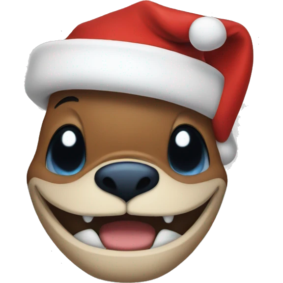 Stich with santa hat emoji