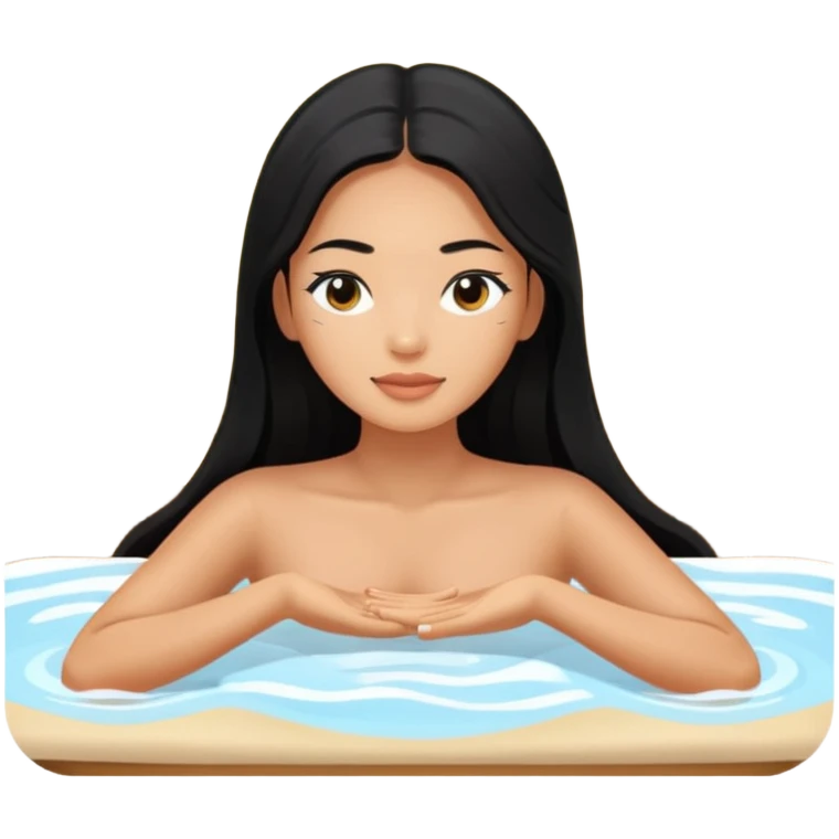 Philippines woman with long hair is getting a massage  emoji