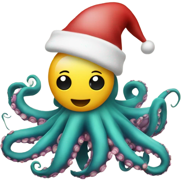 Santa on an octopus  emoji