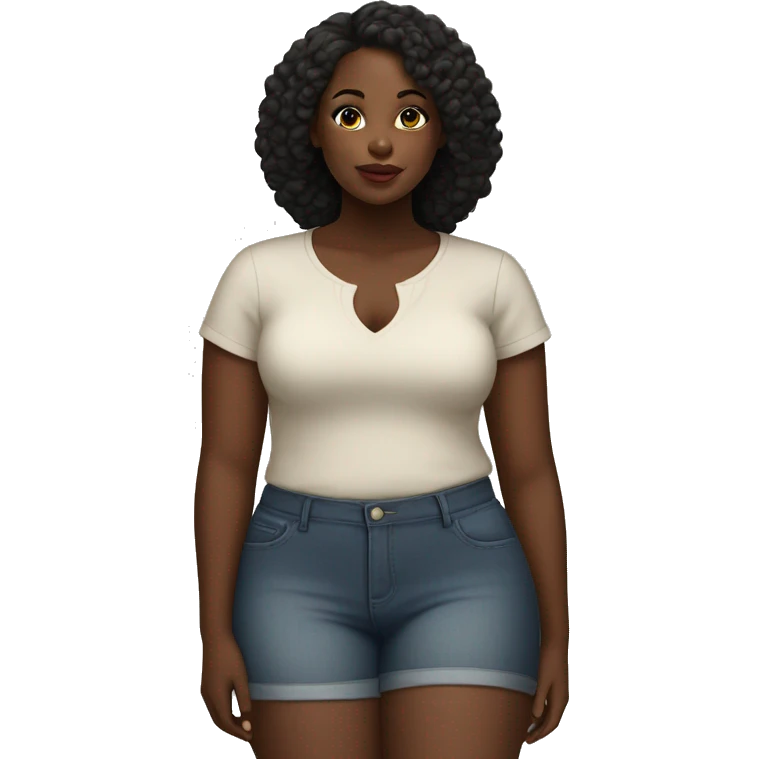 Black girl with curves  emoji