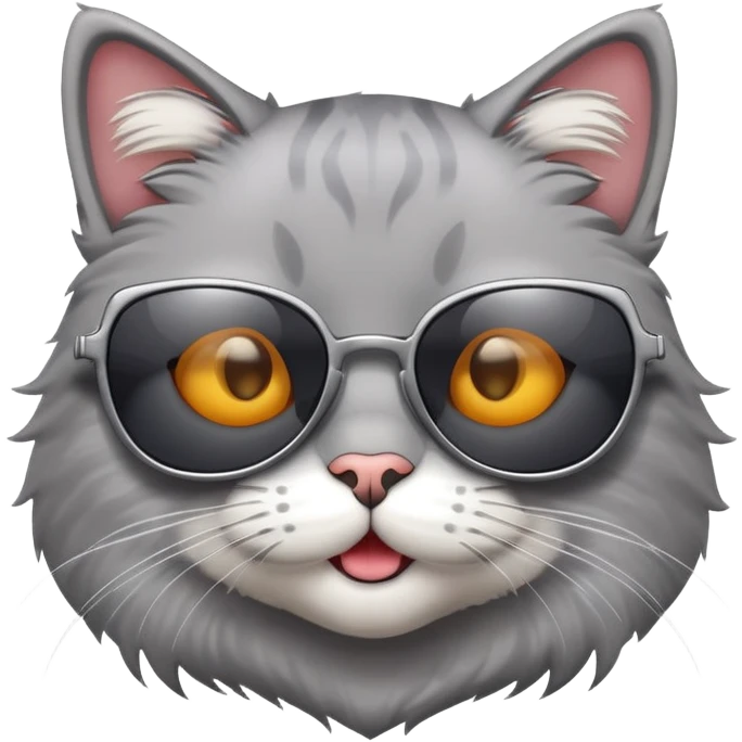 cat wearing sunglasses, playful expression emoji