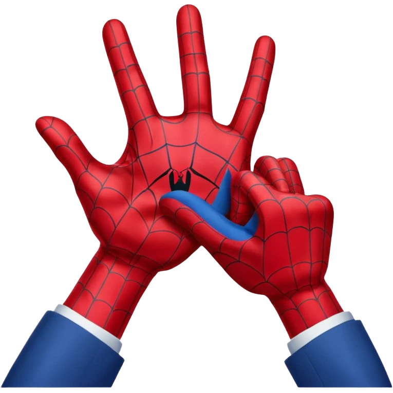 Make Spiderman's hand into an upvote sign 👍 emoji