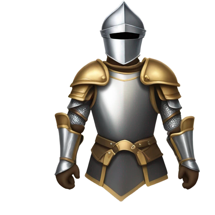 With knight armor on emoji